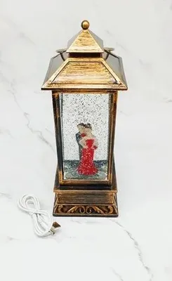 Glass LED Hanging Lantern Couple Showpiece, Battery Type: Rechargable, Size: 11 X 4.5 X 4 Inch