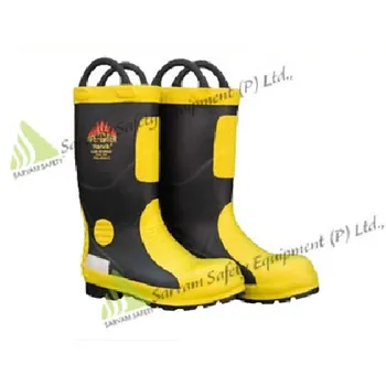 Yellow Fire Fighting Safety Boots