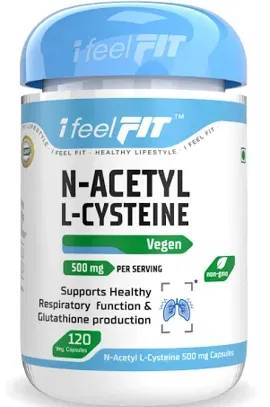 ifeelFIT N-Acetyl L-Cysteine (NAC) - Non-GMO - 500mg - 120 Veg. Capsules
