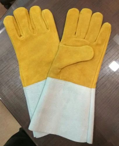 Full Finger Leather 300 Degree Heat Resistance Glove With Kevlar Stitched