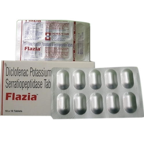 Diclofenac & Paracetamol and Serratiopeptidase Tablets, 10 x 10 Tablets