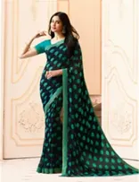 Green Sheesha Star Walk Saree-31- 18871