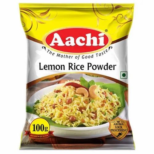 Aachi Lemon Rice Powder, 100g, Packaging Type: Packet