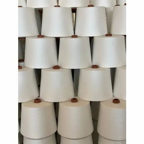 Bright Raw White Industrial Polyester Yarn, For Textile Industry, Count: 20-40