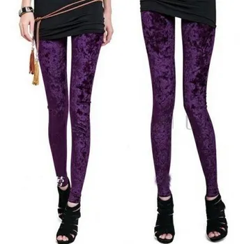 Party Wear Ladies Velvet Legging, Size: Free Size