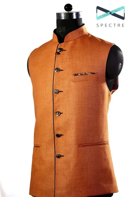 Spectre Orange Nehru Jacket