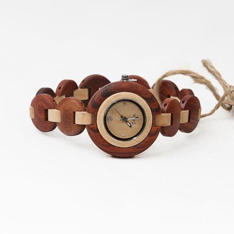 Red Elegant Wooden Watch