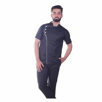 Half Sleeve Cotton Restaurant Chef Uniform, Size: S-XL