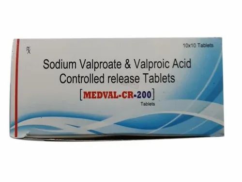 Medval-CR 200 Sodium Valproate Tablet, 10*10 Tablets, Prescription