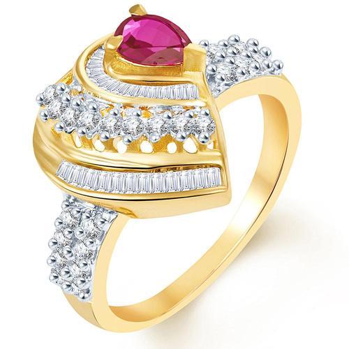 Sukkhi Pissara Bewitching Two Tone CZ Ruby Ring