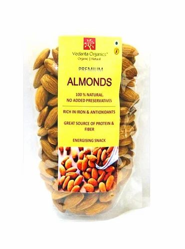 Vedanta Organics Calfornia Almonds 200gm (Premium), Packaging Type: Vacuum Bag
