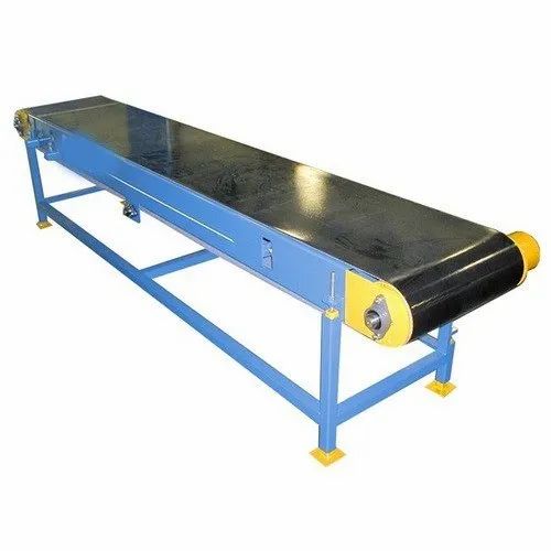 Stainless Steel Flat Belt Packing Conveyor, Capacity: 50-100 kg per feet