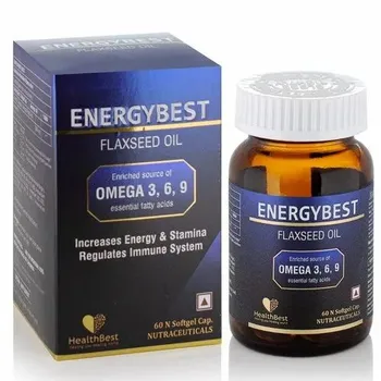 Energybest Flaxseed Oil Omega 3-6-9 Fatty Acids, For Food, Packaging Size: 60 Capsules