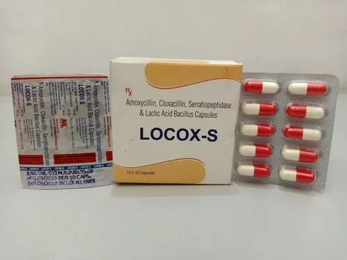 Amoxycillin, Cloxacillin, Serratiopeptidase Capsules