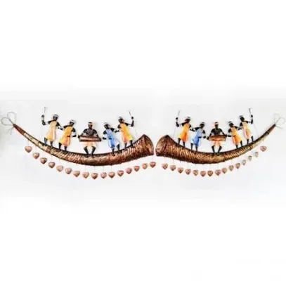 Bastar Iron Craft Tribal Dance Horn Set For Home Decor