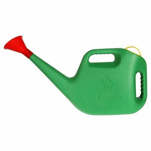 Green Plastic Watering Can (5 Liter)