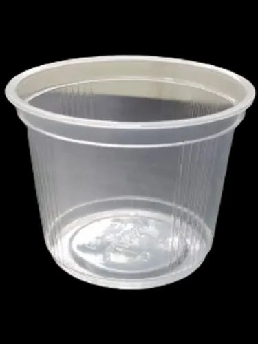 Plain 500ml Disposable Plastic Food Container