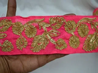 Gold finish Gota Patti Border For Fancy Dresses