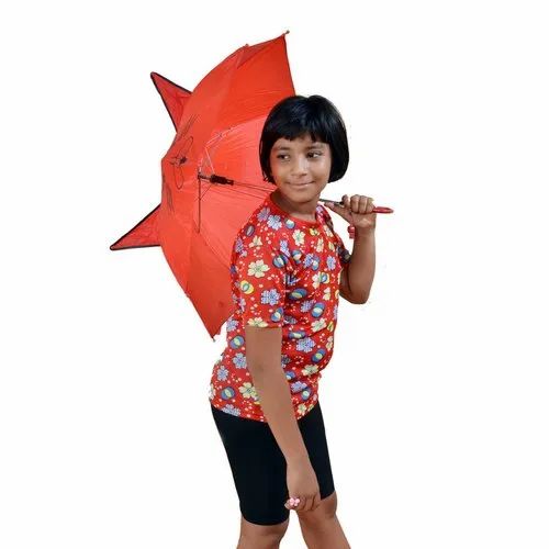 Pink Polyester Cat Shaped Umbrella for Kids, Size: 29 inch