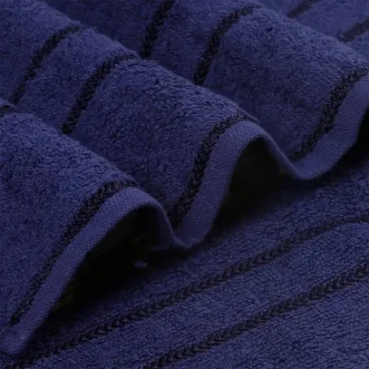 Sandy 100% Cotton 380 GSM Sandy Soft Touch Plain 4 Piece Towel Set Midnight Blue