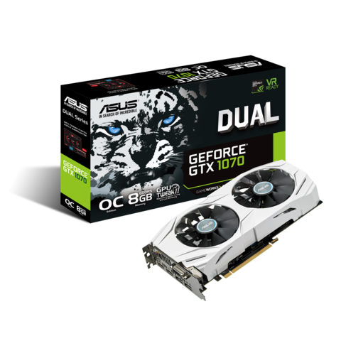 Asus GeForce GTX 1070 8GB ROG STRIX OC Edition Graphic Card, Memory Size (RAM): 8 GB