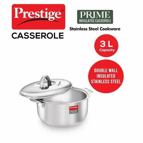 Prime Insulated SS Casserole, For Home, Capacity: 3 Litre