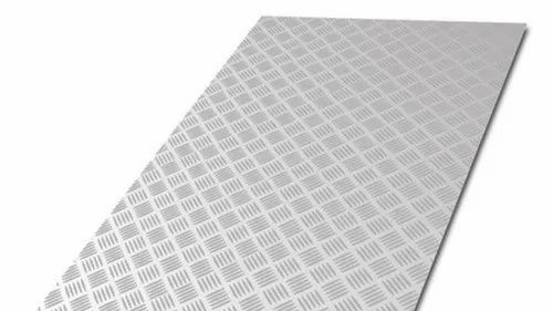 Rectangular Mild Steel Chequered Plate, Thickness: 4 mm