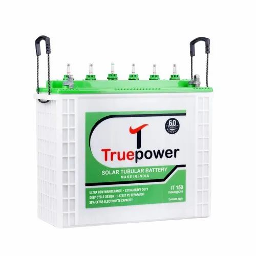 True Power 150 AH Solar Tubular Batteries, 58-59 Kg, 12 V