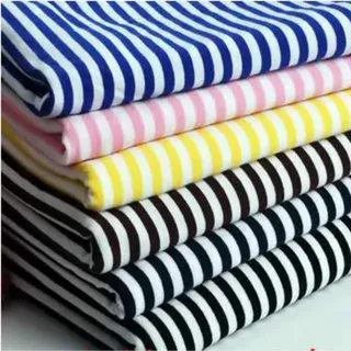 Polyester Cotton Stripped Tshirt Fabric