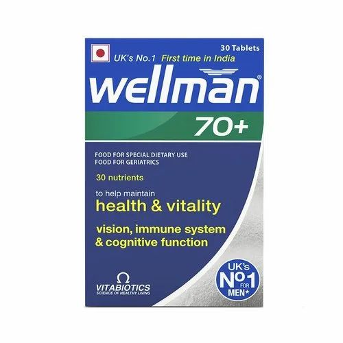 Wellman 70+ Health Supplement Tablets, Prescription, Meyer Organics Private Limited