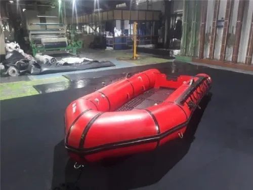 Orange Inflatable Rubber Boat 12 Seater (Without OBM)