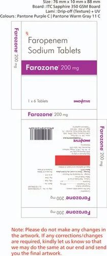 Farozide Faropenem Sodium 200 Mg Tablets, Packaging Type: Box, Jp