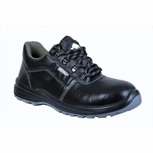 Black Coffer Safety Grain Apollo Leather Mens Lace Up Shoes, Size: 5-12