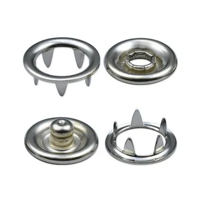 Silver Prong Snap Buttons, Size/dimension: 8mm