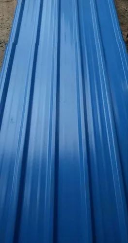 Coated Blue Essar Galvanized Roofing Sheets, Thickness Of Sheet: 0.50