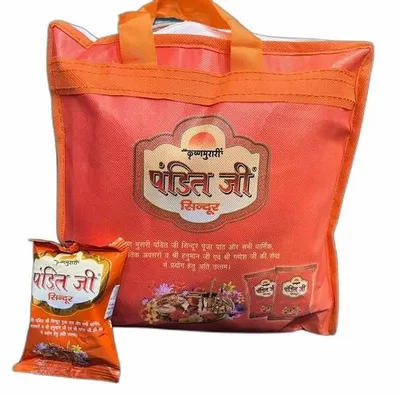 Orange Pandit Ji Sindoor, For Personal, Packaging Size: 20gms