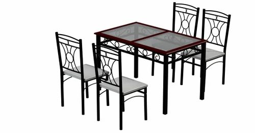 4 Seater Metal Dinning Table Set