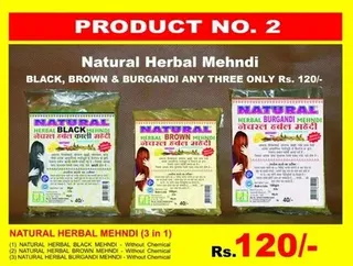 Natural Herbal Black Mehndi/Henna/Instant Die