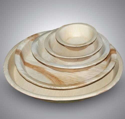 Disposable Areca Leaf Plates, Shape: Round