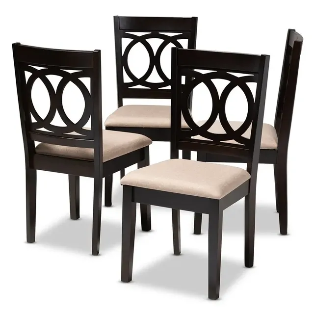 Wood Black Dining Chairs, For Home, Set Size: Set of 4