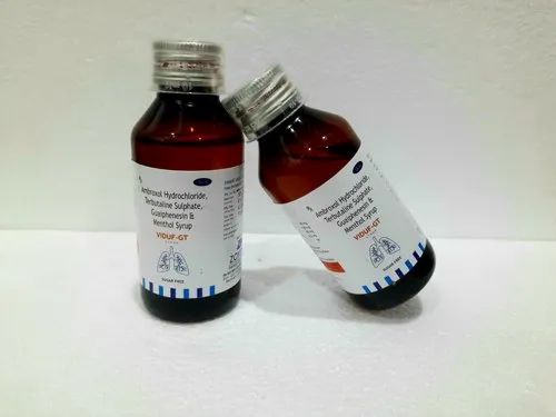 Viduf-GT Ambroxol Hydrochloride Terbutaline Sulphate & Guaiphenesin Syrup, 100 ml