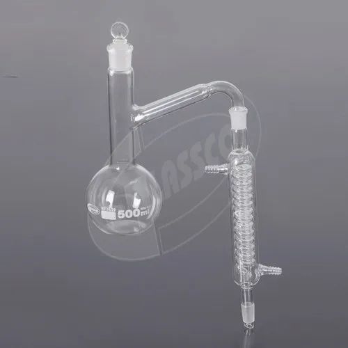 Glassco Glass Distilling Apparatus With Graham Condenser, For Chemical Laboratory