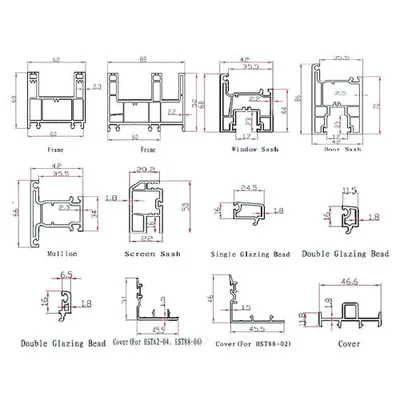 Sliding UPVC Profiles