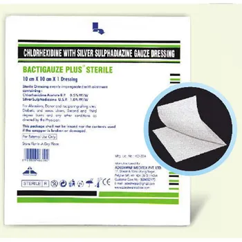 Chlorhexidine With Silver Sulphadiazine Gauze Dressing, Usage: Clinical, Hospital