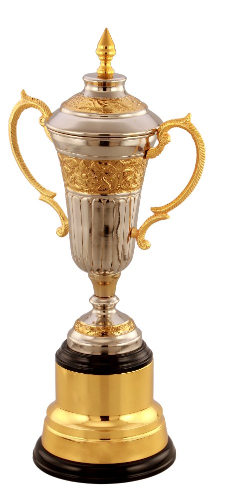 Silver & Gold Big Metal Trophy