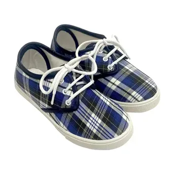 Blue Casual Kids Canvas Shoes, 5-15 years