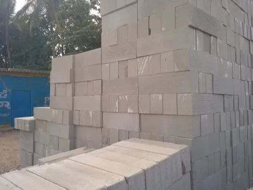 SS Conmat Gray Rectangular AAC FlyAsh Cement Blocks, Size: 600 x 200 x240mm