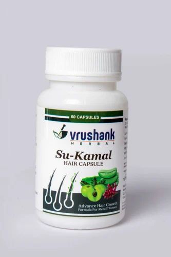 Vrushank Herbal Su-kamal Ayurvedic Hair Capsule, For Clinical, Packaging Type: Bottle