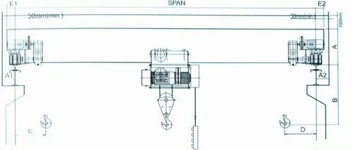 Electric Elite Single Girder Overhead Crane, Load Capacity: 5-10 ton