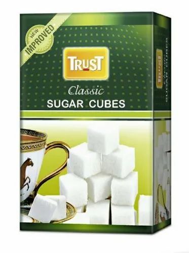 White Trust Classic Sugar Cube, Packaging Size: 20 Kg Carton